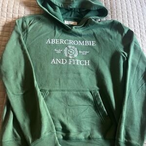 Abercrombie & Fitch Unisex Embroidered Logo Relax Pullover Hoodie XS College